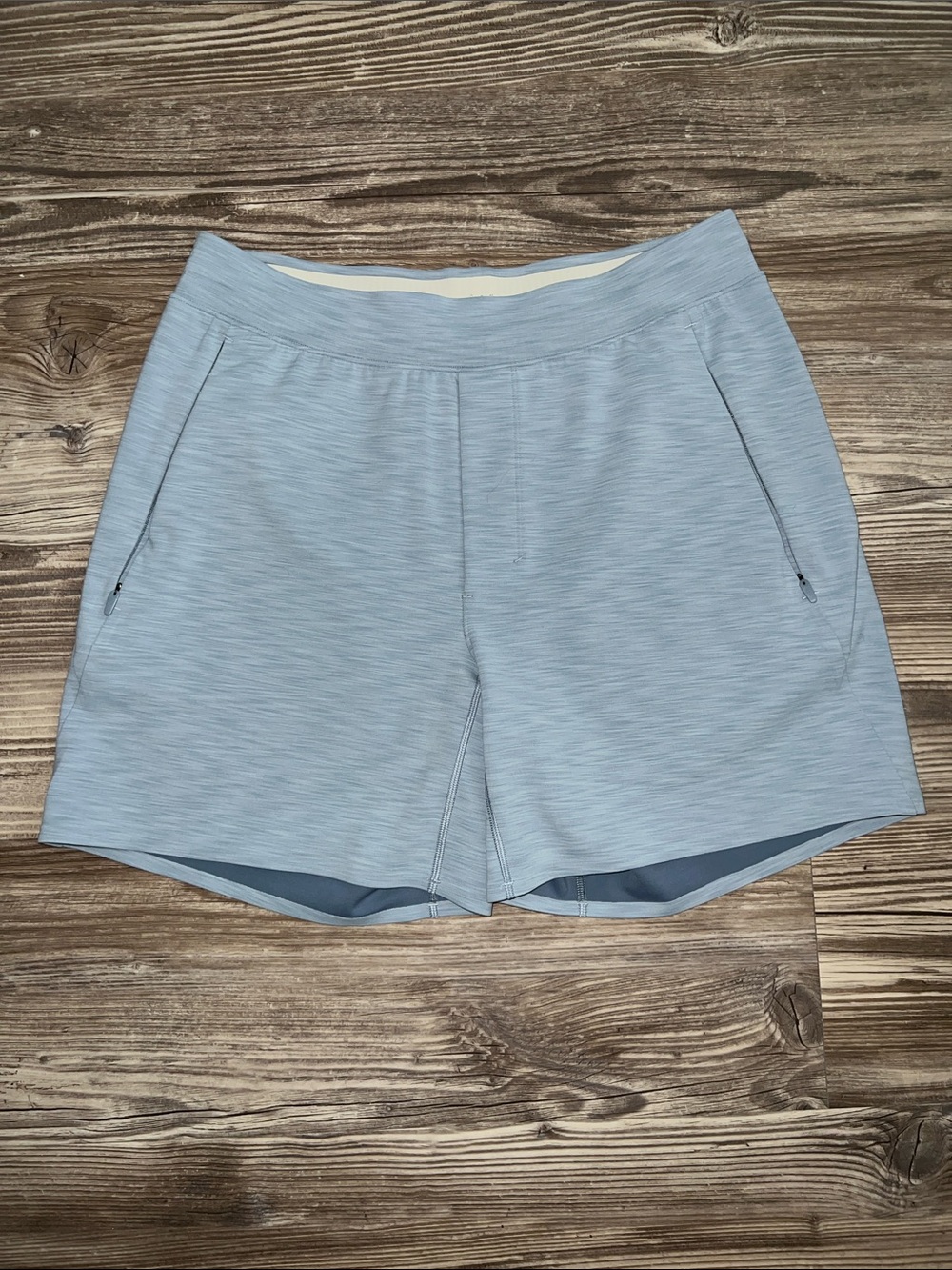 Lululemon Balancer Short 6” Heathered Chambray Light Blue Size Medium